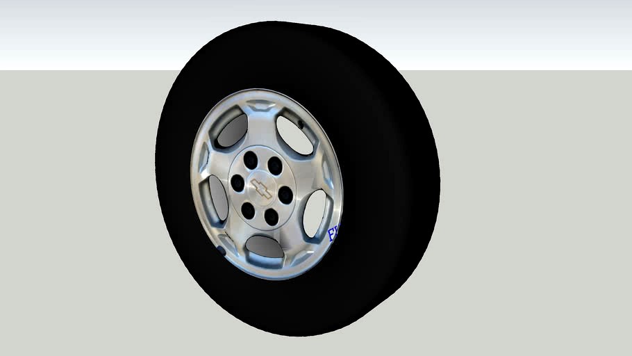 3D and textured Chevrolet Silverado Rim model