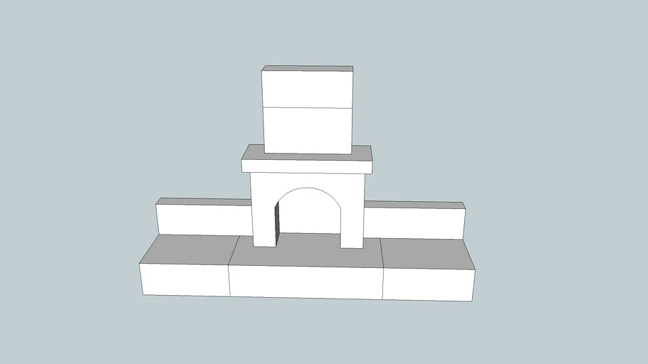 Eldorado Gas Burning Fireplace 3d model