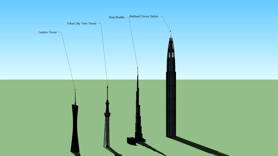 tallest building in the world 3d model