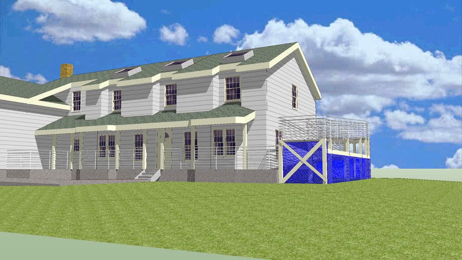 PLAN 0ABJRVT Large 2-story 2-car garage Contemporary American Style Home