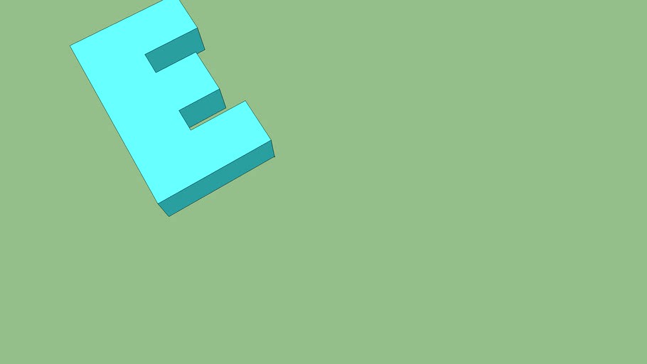 Block Letter E 3d model