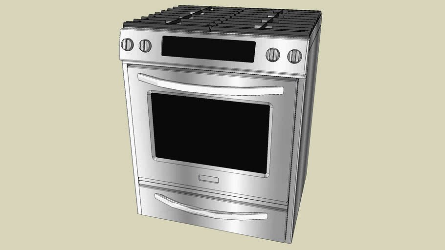 KGSK901SSS KitchenAid Thermal Oven, Frameless Cooktop, Full-Width Cast-Iron Grates