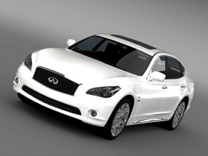 Infiniti M35hL (Y51) 2013- 3D Car for Maya