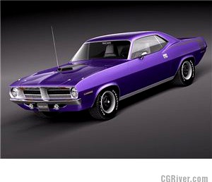 Plymouth Cuda Barracuda 1970 - 3D Model