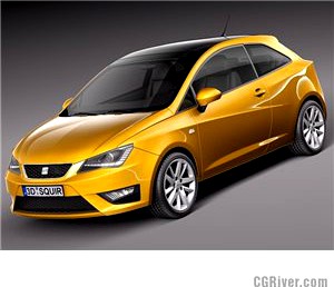 Seat Ibiza 3-door 2013 - 3D Model