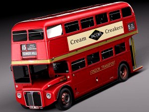 Routemaster London Double Decker Bus - 3D Model