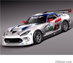 Dodge Viper GTS-R 2013 Race car - 3D Model