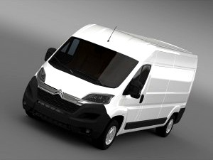 Citroen Relay Van L3H2 2014 - 3D Car for Maya