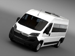 Citroen Jumper Combi L3H2 2014 - 3D Car for Maya