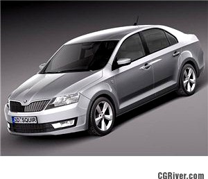 Skoda Rapid 2013 - 3D Model