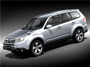 Subaru Forester 2009 mid-poly SUV 3D Model