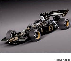 Race Car 72d John Player Special Grand Prix - 3D Model