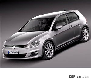 Volkswagen Golf 7 2013 Hatchback - 3D Model