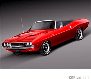 Dodge Challenger 1970 Convertible - 3D Model