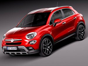 Fiat 500X Cross 2015- 3D Model