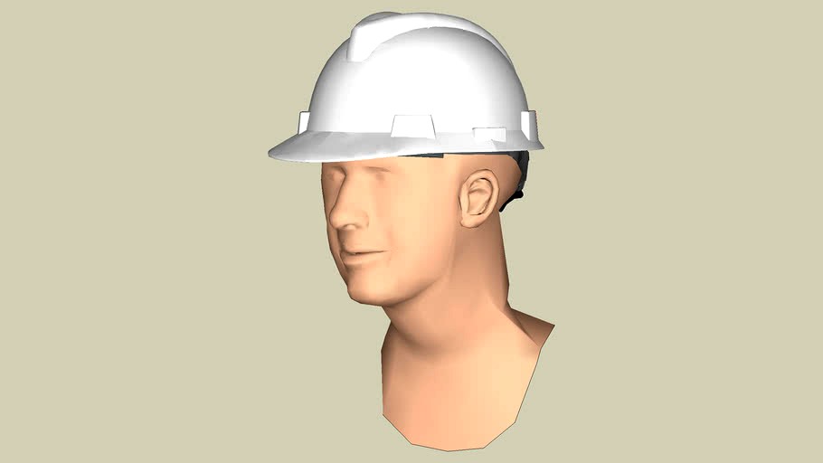 Safety First Series - Safety Hard Hat - MSA V-Guard w/ Ratchet Suspension & Brow Pad - White
