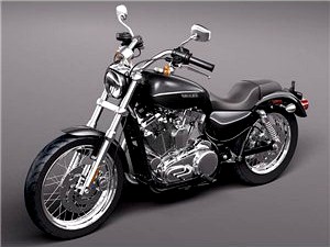 Harley Davidson Sportster 1200 2010 3D Model