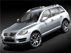 Volkswagen Touareg 2008 mid-poly 3D Model