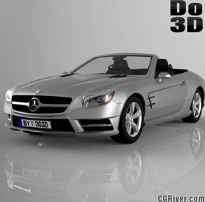 Mercedes Benz SL Class 2013 Convertible - 3D Model