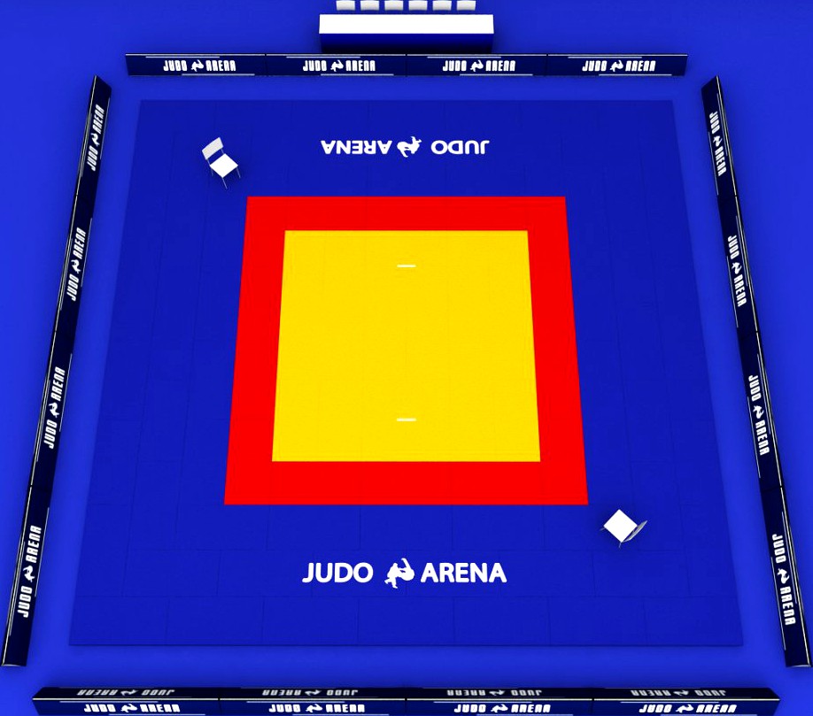 Judo tatami sport arena low poly3d model