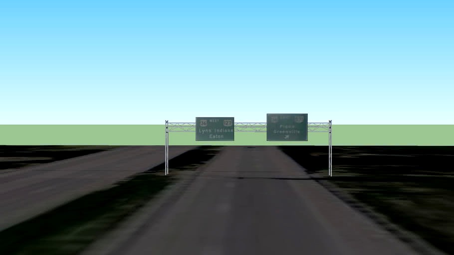 greenville byway sign 3d model