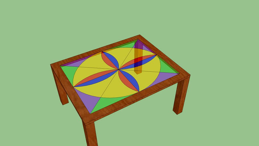 stained glass coffee table 3d model