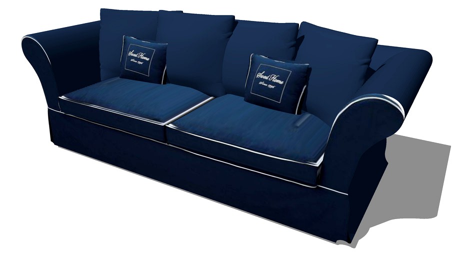 Roma, canapé fixe bleu, Maisons du monde, 111.562, prix : 590
