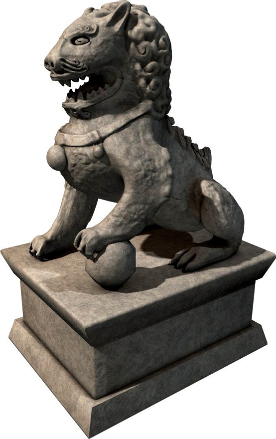 Chinese stone lion3d model