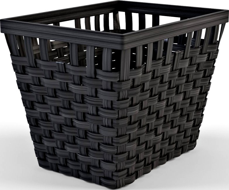 Wicker Basket Ikea Knarra 2 Black Color3d model