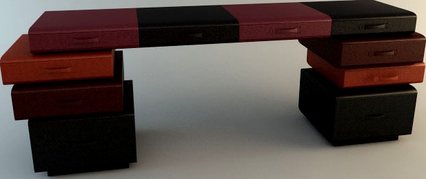 A Desk of Briefcases