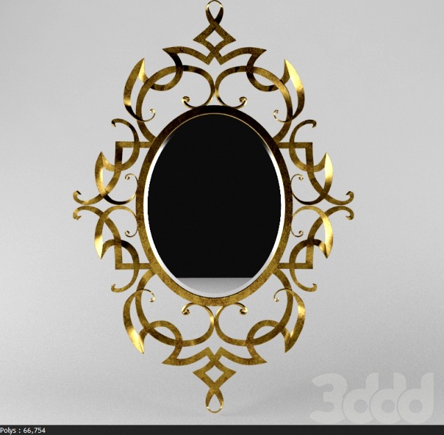 brushed gold mirror