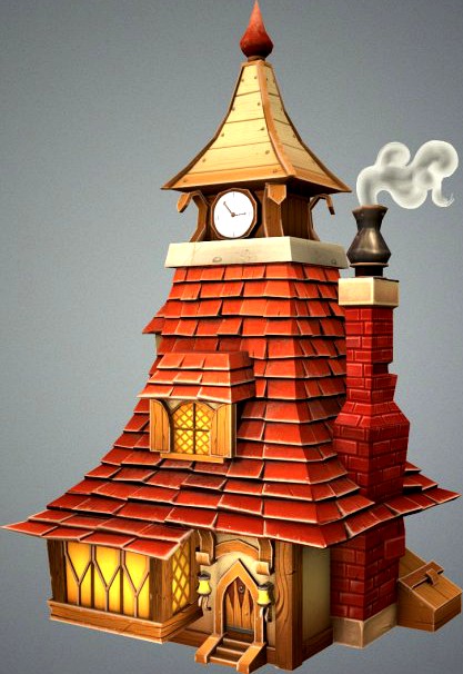 Low Poly Stylized Tavern3d model