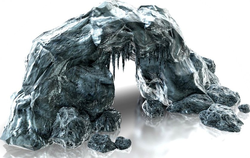 Ice cave entrance3d model