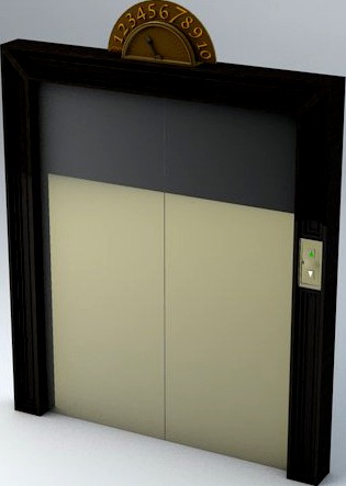 Fancy Elevator Door3d model