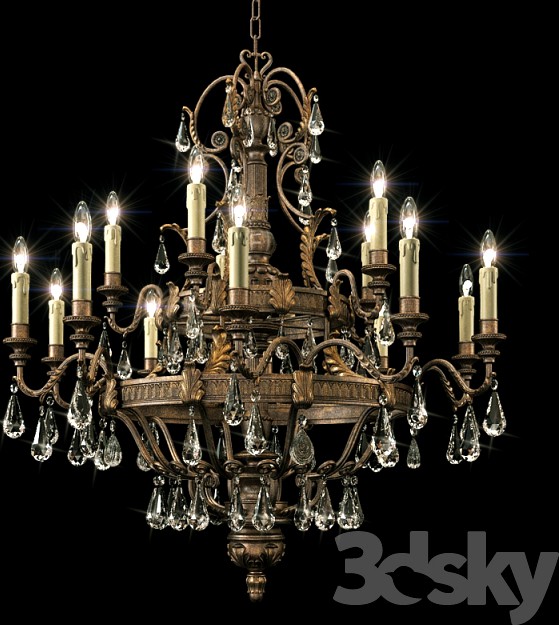 Chandelier Savoy House Marseille Chandelier 1-6205-15