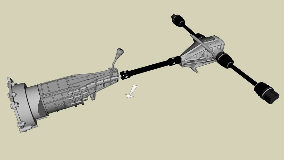 Caterham 7 Gearbox and Differential 3d model