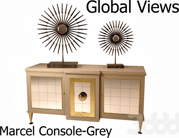 Global Views 2461 Marcel Console-Grey