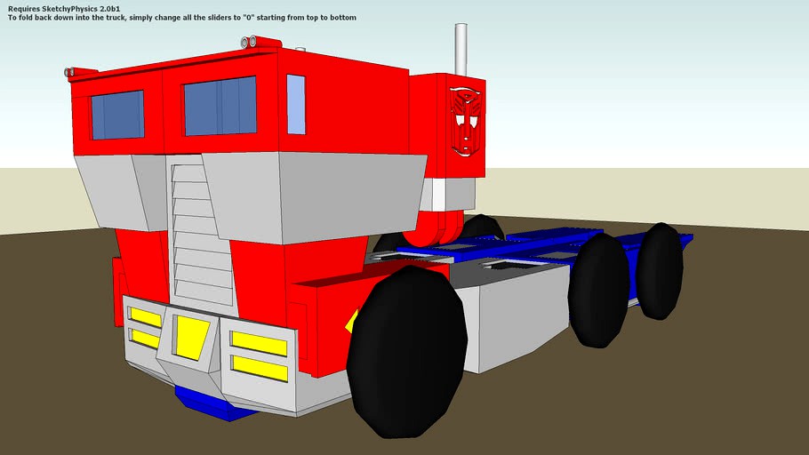 Optimus Prime with Sketchyphysics version 2