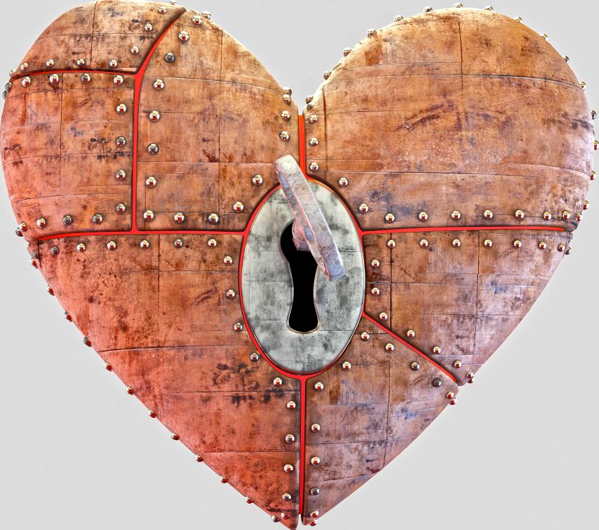 Heart piece animated3d model