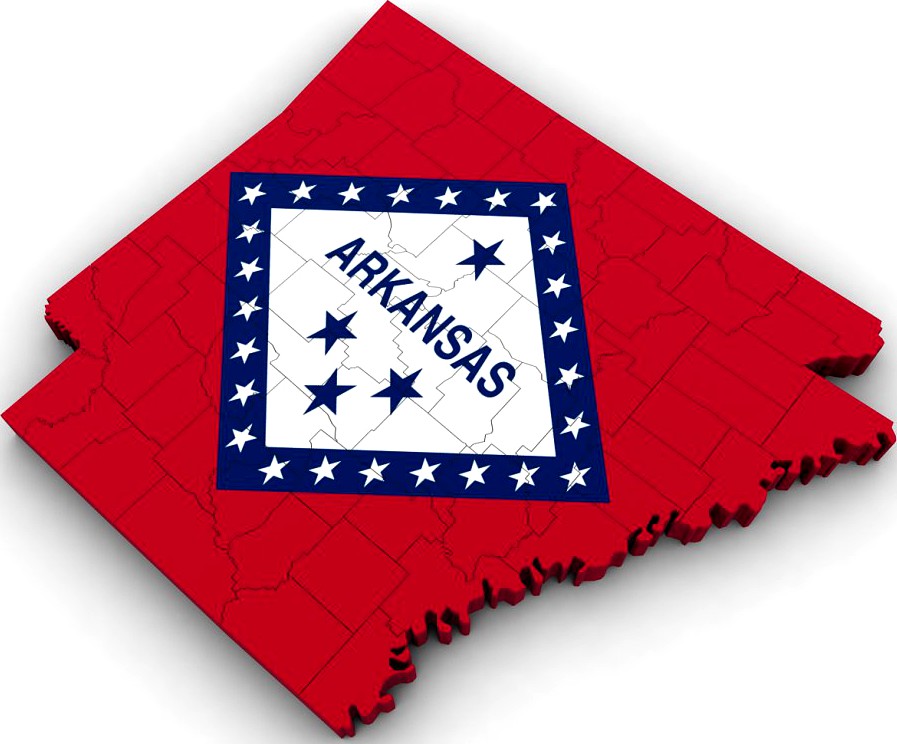 Arkansas Political Map3d model