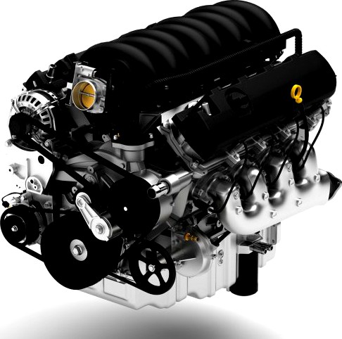 Chevy Silverado 2014 v8 engine3d model
