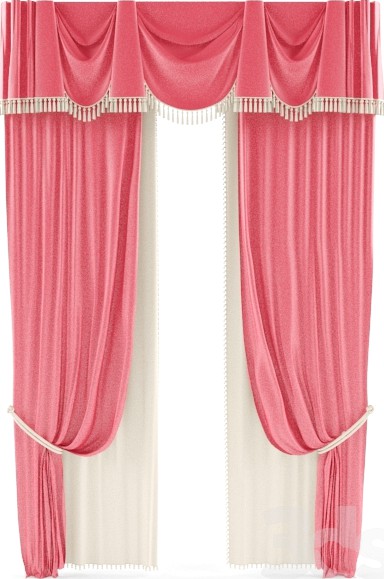 Red curtains