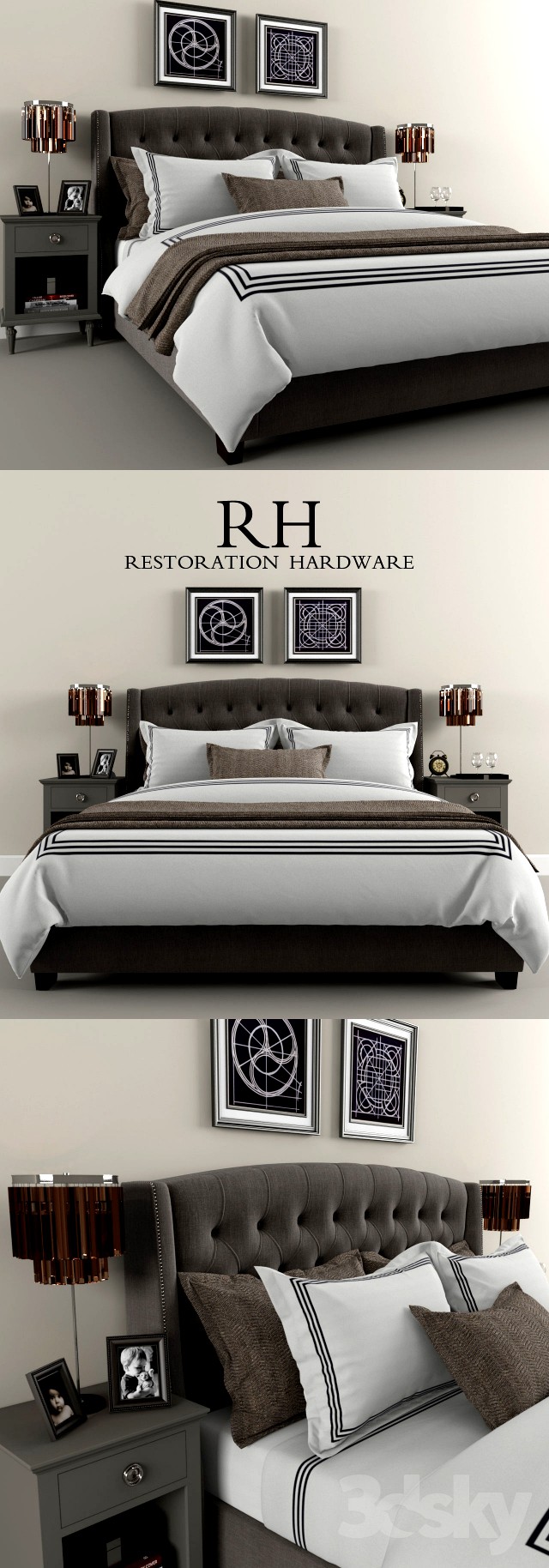 Restoration Hardware Warner Tufted bed