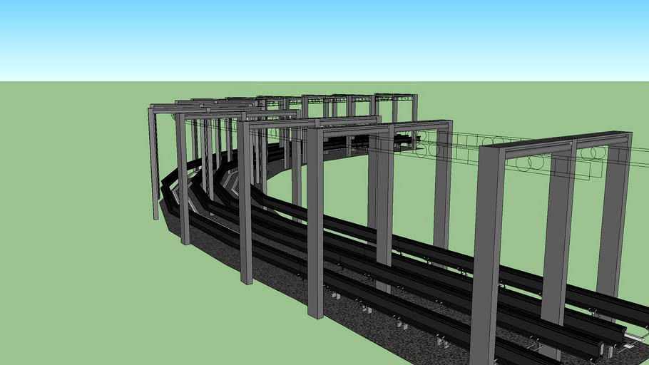 Tram Track 90 Degrees turn