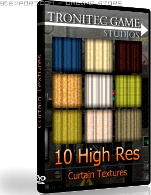 10 High Res Curtain Textures 3D Model