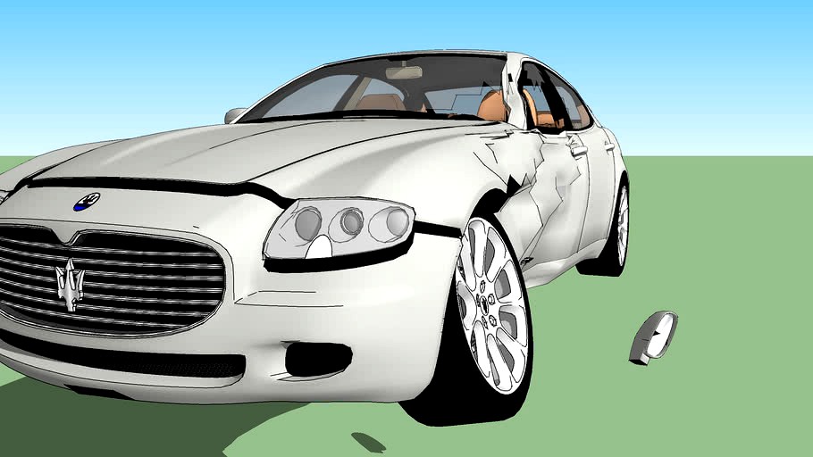 Side impact Maserati Quattroporte!