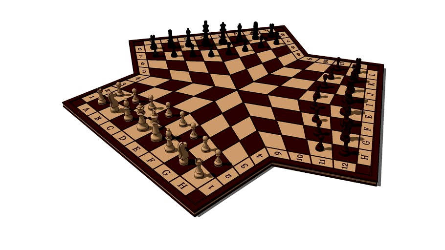 3 player chess set for the 3D Challenge #001