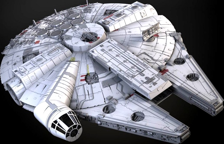 StarWars Millennium Falcon with Interior3d model