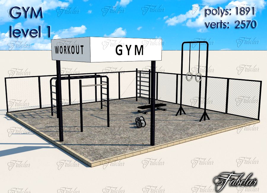 Gym Level 13d model