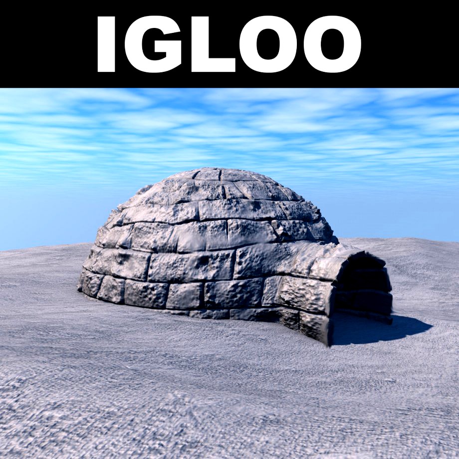 Low poly igloo3d model